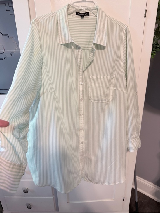Velvet Heart Tops - Velvet Heart Mint and White Striped Top